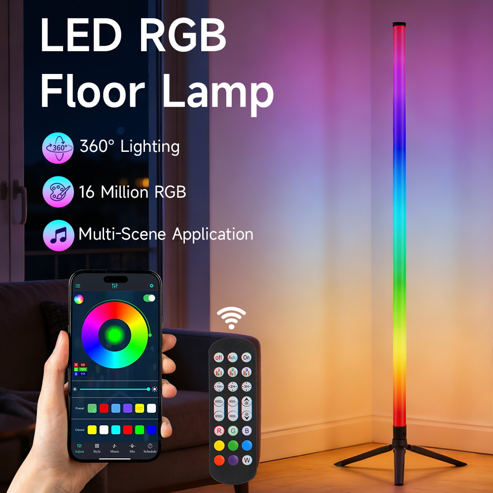 Smart Home Living Room - Умный светодиодный торшер RGB с дистанционным