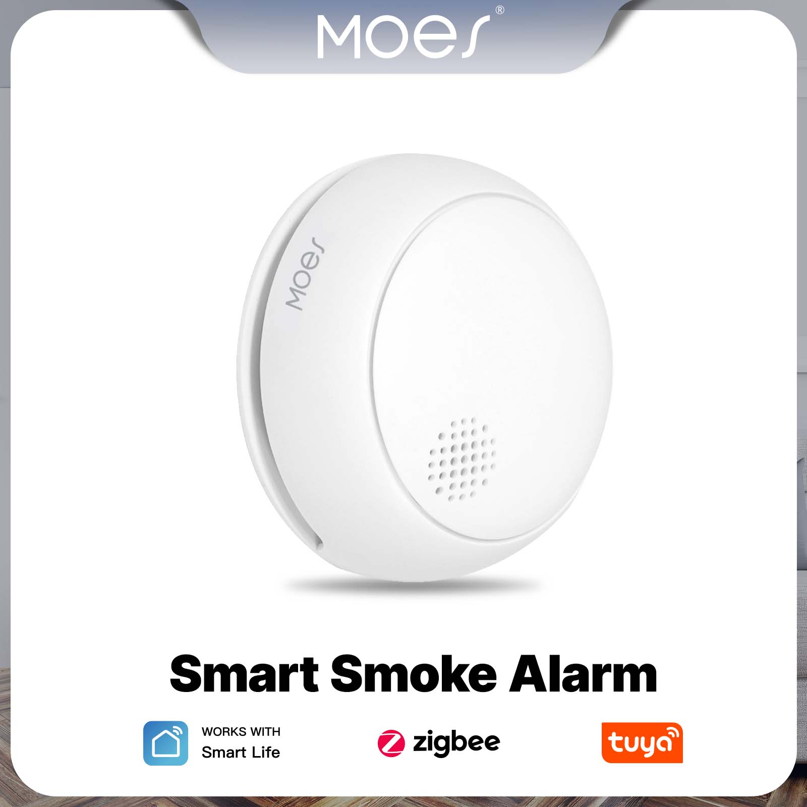 Smart Home Moes - MOES ZigBee умный детектор дыма беспроводной