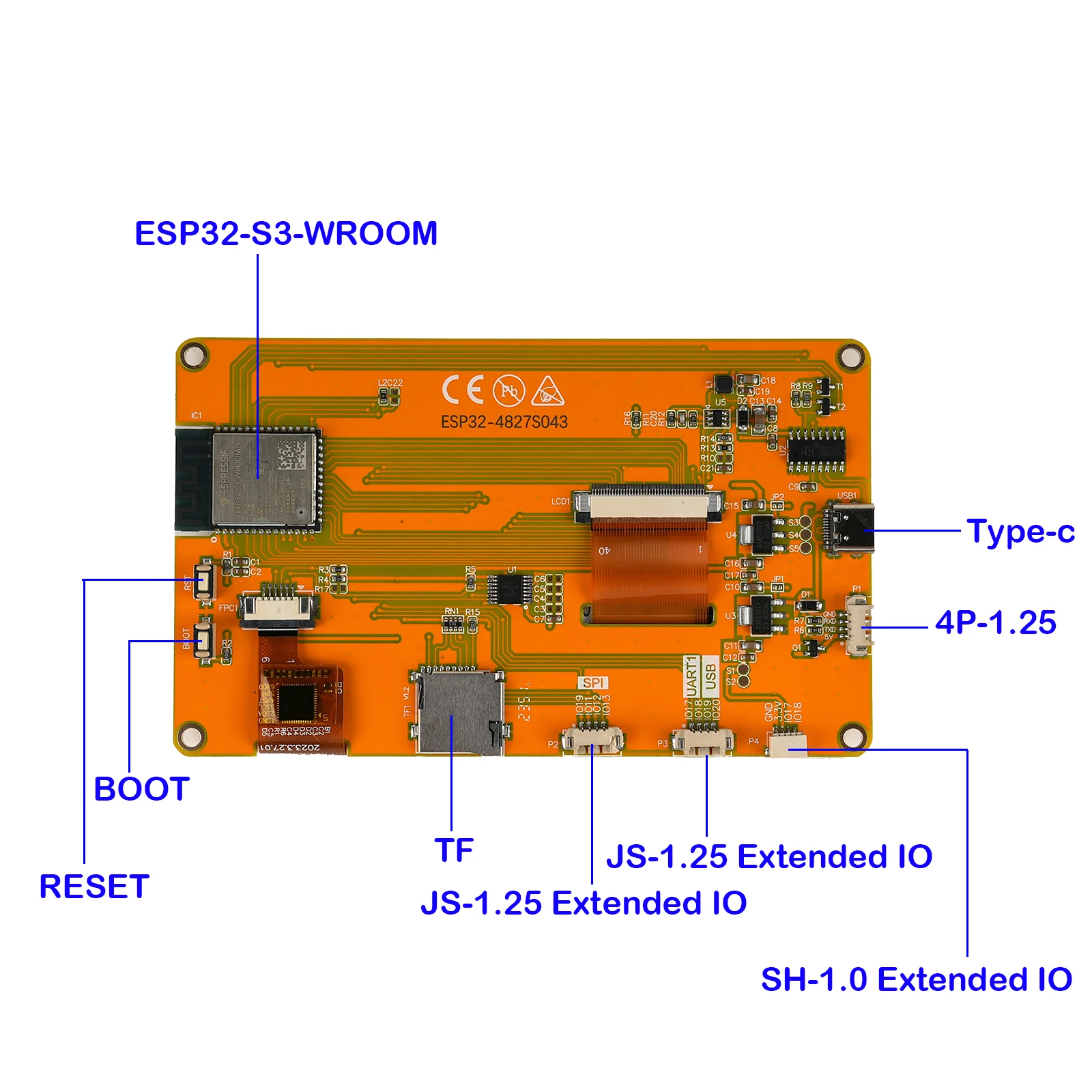 ESP32-4827S043C 4.3-дюймовый и – обзор и цена Smart Home Esp32