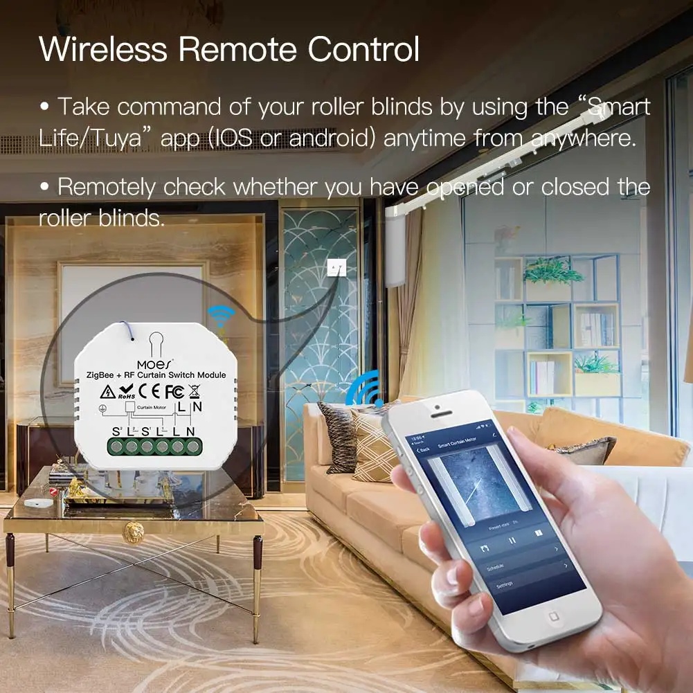 Модуль управления шторами MOES – обзор и цена Smart Home Moes