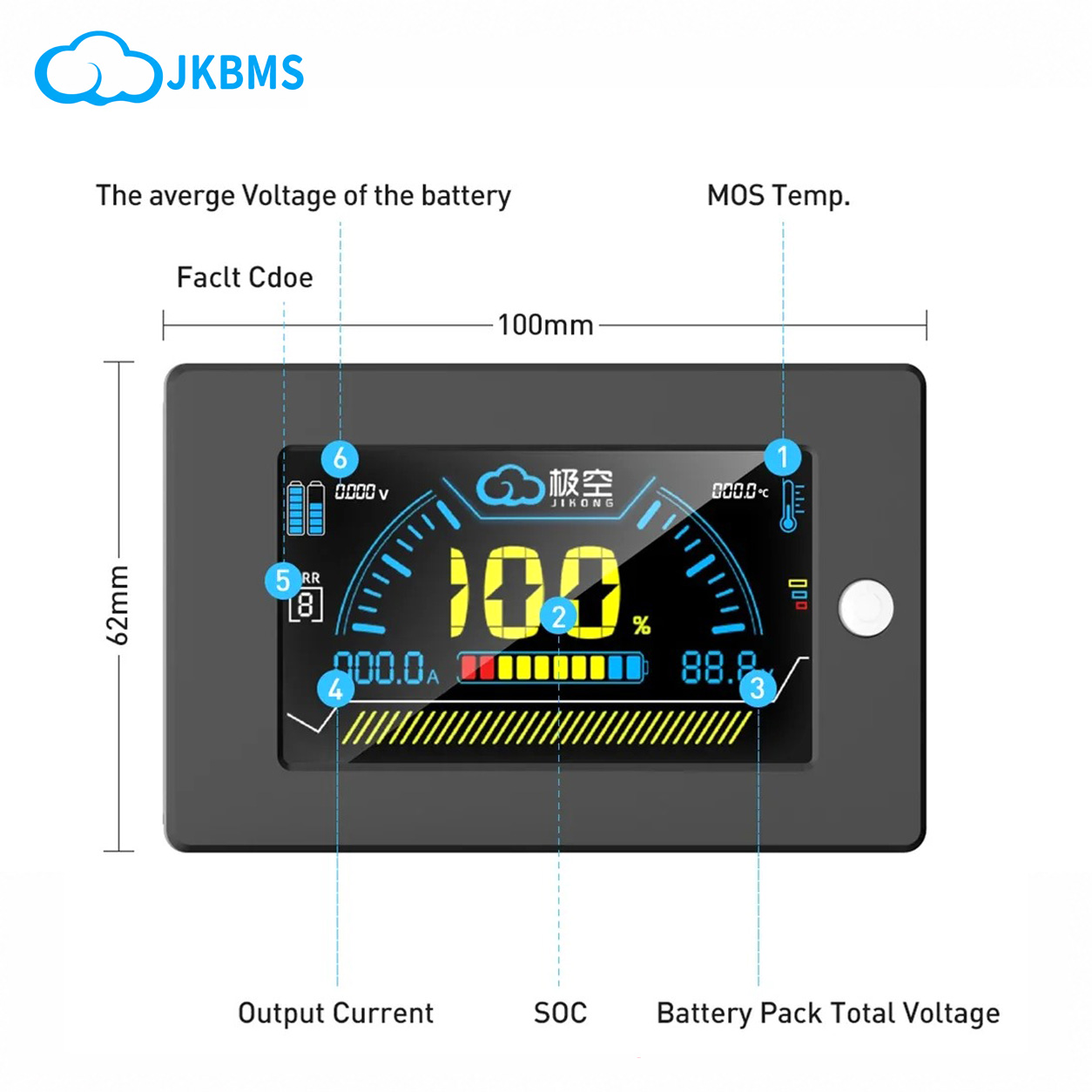 Дисплей JIKONG JK BMS LCD 3.2