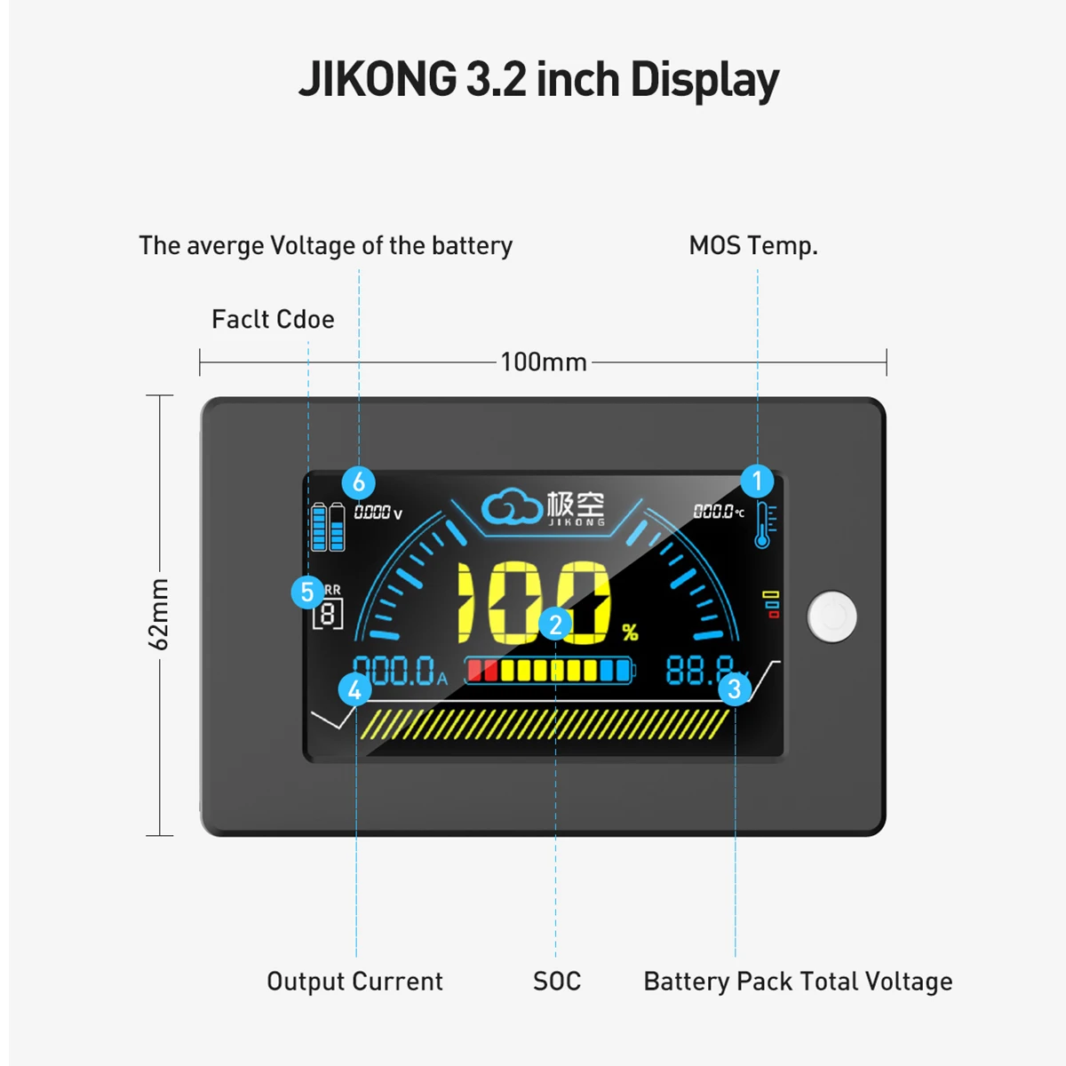 Дисплей JIKONG V19 JKBMS 3,2 д – обзор и цена Smart Energy Monitor